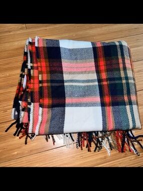 J. Crew multicolored plaid blanket scarf checkered